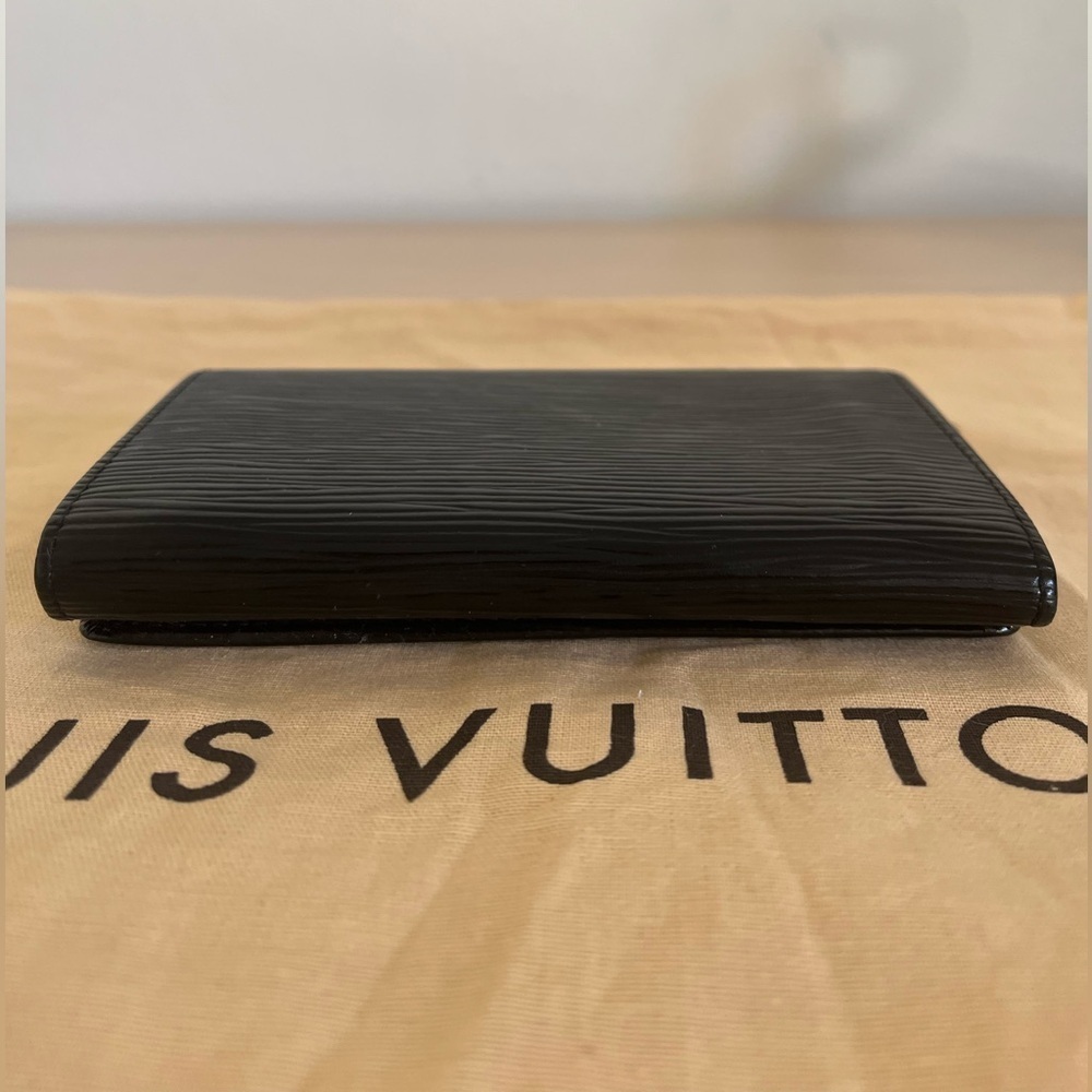 LOUIS VUITTON Black Epi Bifold Wallet Porte-Monnaie Tresor BNWOT 2003 - Picture 4 of 17